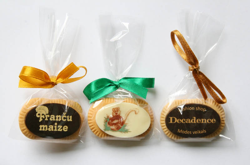 Chocolate Biscuits - Coffee Biscuit with Chocolate in a Polybag with ribbon, 5g