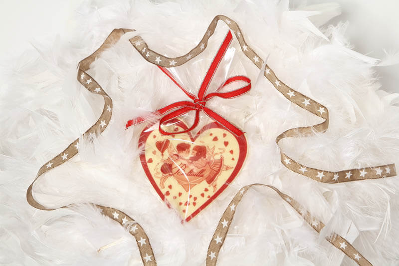 Horeca Marketing - Chocolate Heart in a Bag with Ribbon, 30g
