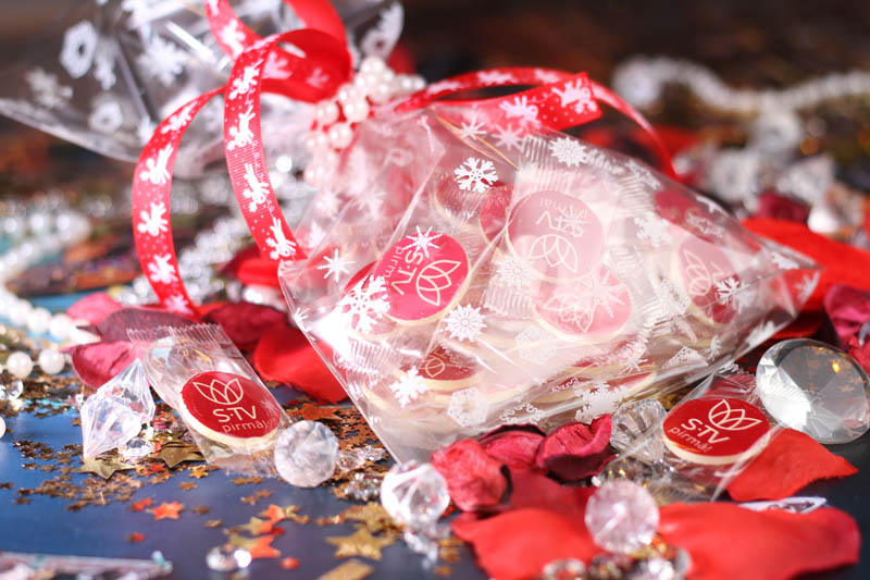 Promo Sweets - 15 Promotional Chocolate Bars in a Bag with Ribbon, 50g