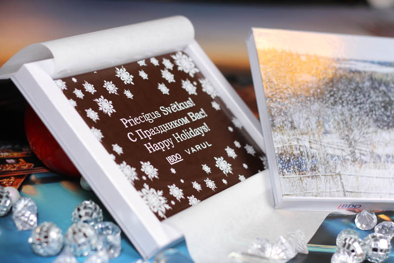 Printing On Boxes - Promotional Chocolate Bar in a box with magnet, 275g